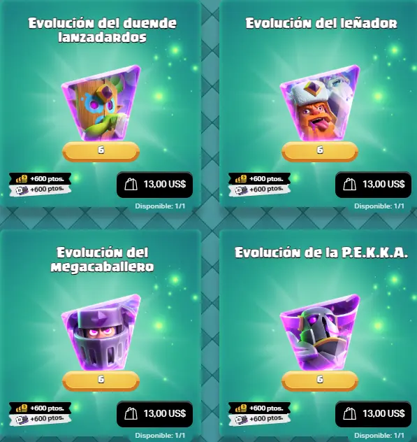Evoluciones Clash Royale en El Salvador